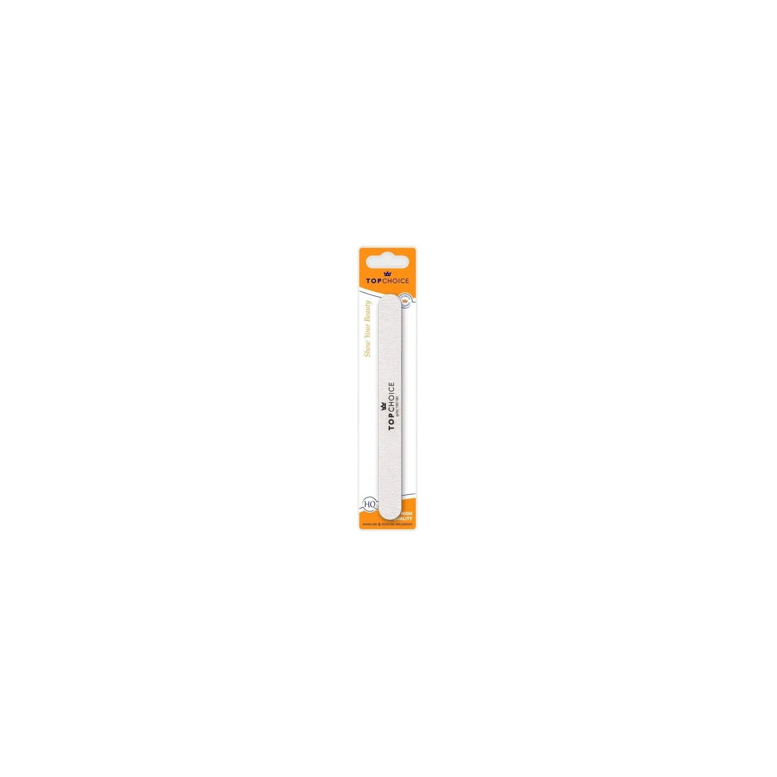 TOP CHOICE dwufunkcyjny prosty pilnik do paznokci 100/180