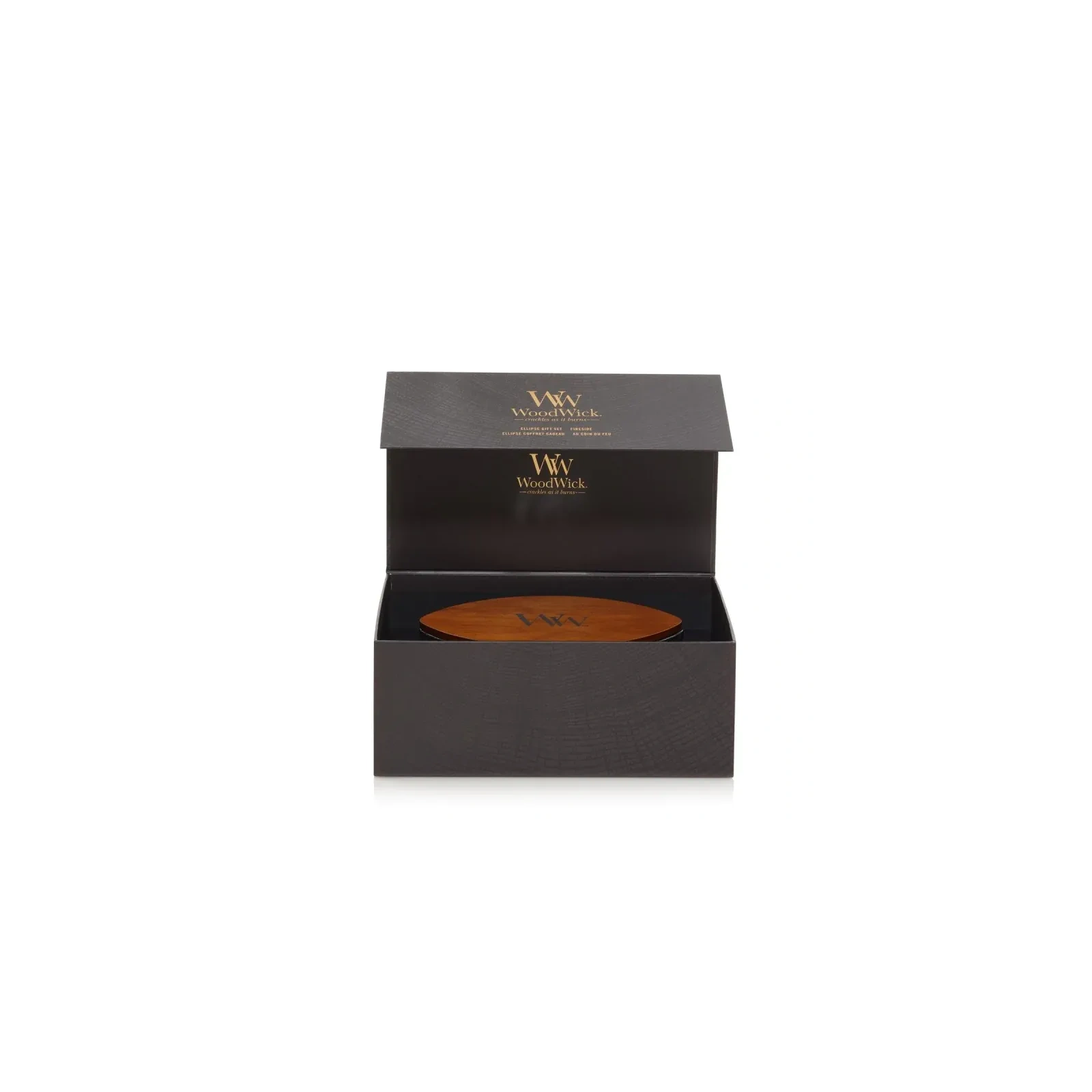 WOODWICK Zestaw Prezentowy świeca elipsa FIRESIDE 453,6g