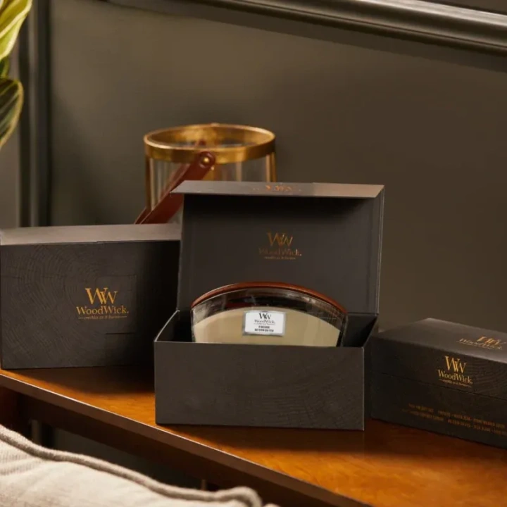 WOODWICK Zestaw Prezentowy świeca elipsa FIRESIDE 453,6g