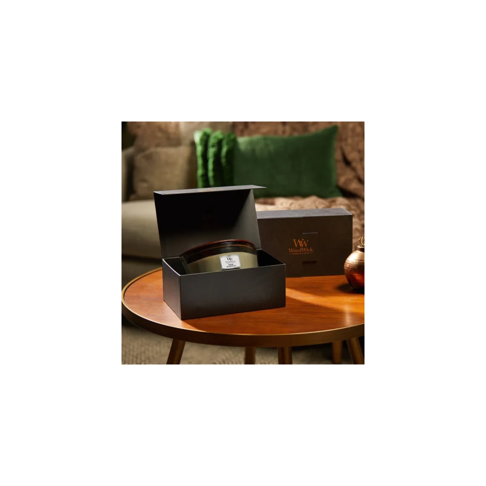 WOODWICK Zestaw Prezentowy świeca elipsa FIRESIDE 453,6g