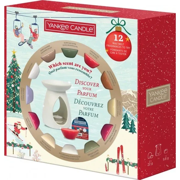 YANKEE CANDLE Apres Ski zestaw z kominkiem plus 12 wosków