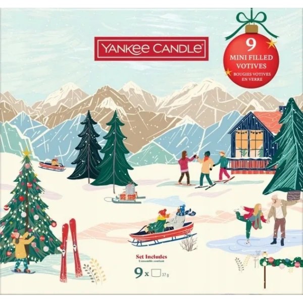 YANKEE CANDLE Apres Ski zestaw świec 9x mini słoiczek 9x37g