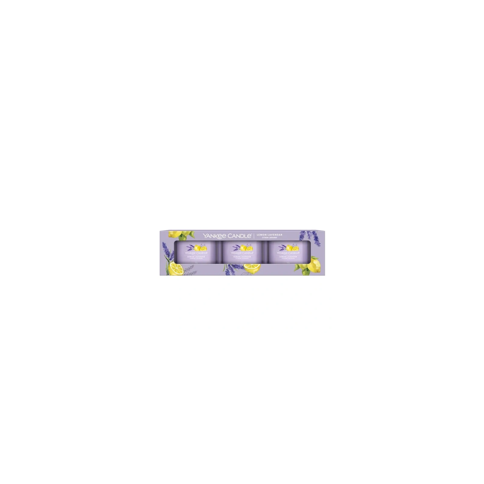 YANKEE CANDLE Signature Mini Zestaw 3 świec w słoiku LEMON LAVENDER 3x37g