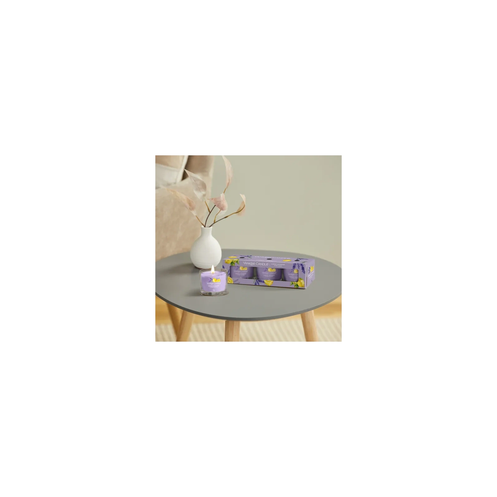 YANKEE CANDLE Signature Mini Zestaw 3 świec w słoiku LEMON LAVENDER 3x37g
