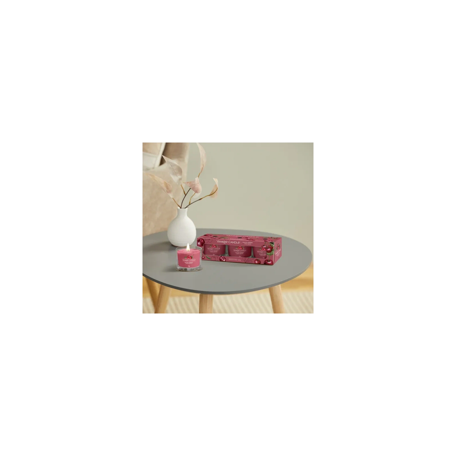 YANKEE CANDLE Signature Mini Zestaw 3 świec w słoiku BLACK CHERRY 3x37g