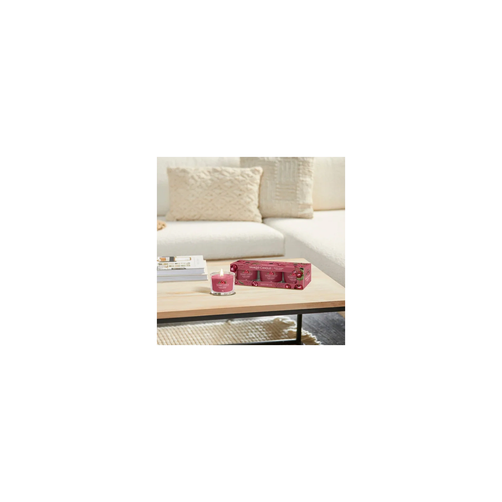 YANKEE CANDLE Signature Mini Zestaw 3 świec w słoiku BLACK CHERRY 3x37g