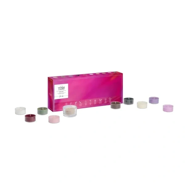 YANKEE CANDLE Zestaw Prezentowy 10 tealightów + świecznik 10x9,8g
