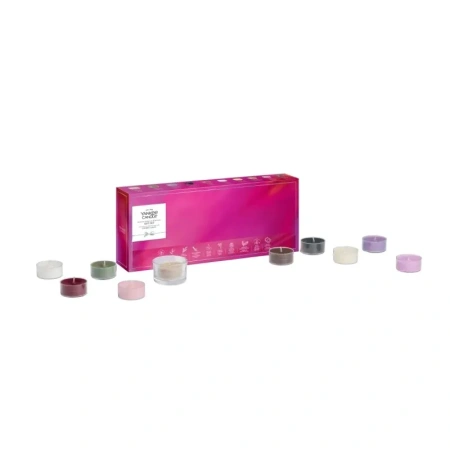 YANKEE CANDLE Zestaw Prezentowy 10 tealightów + świecznik 10x9,8g