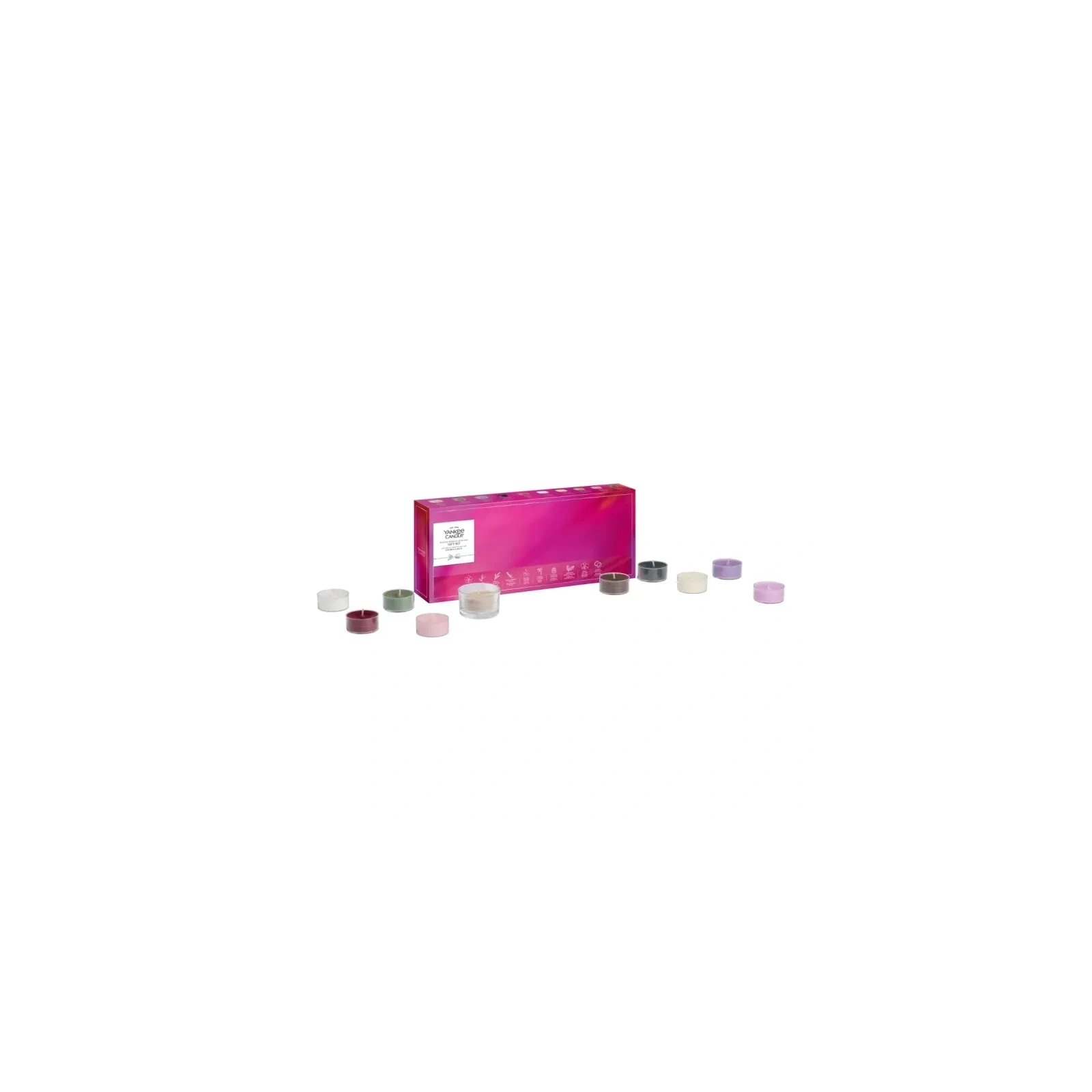 YANKEE CANDLE Zestaw Prezentowy 10 tealightów + świecznik 10x9,8g