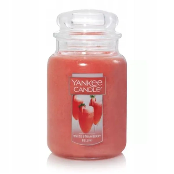 YANKEE CANDLE Large Jar White Strawberry Bell  623g