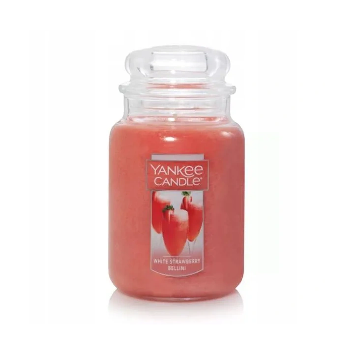 YANKEE CANDLE Large Jar White Strawberry Bell  623g
