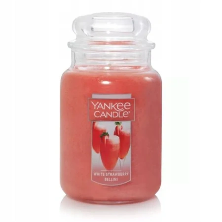 YANKEE CANDLE Large Jar White Strawberry Bell  623g