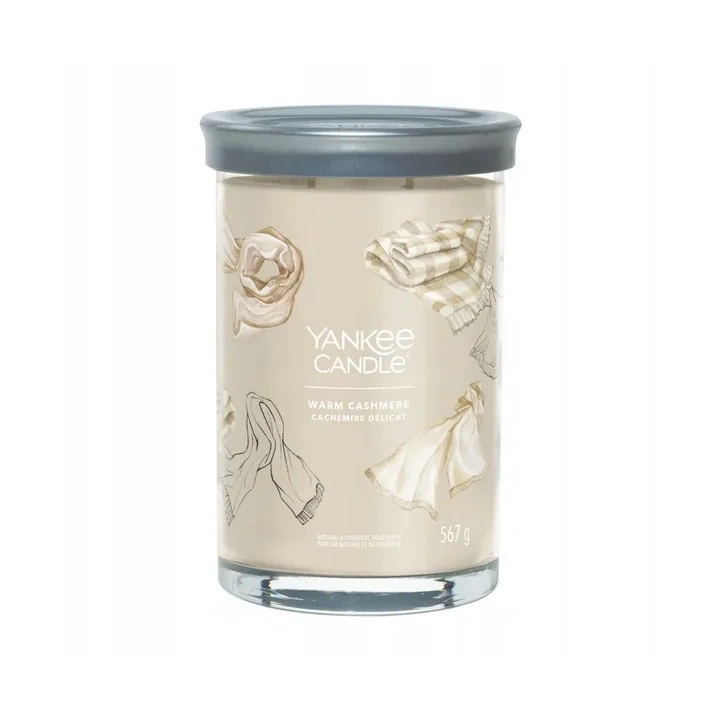 YANKEE CANDLE Signature tumbler z 2 knotami WARM CASHMERE 567g