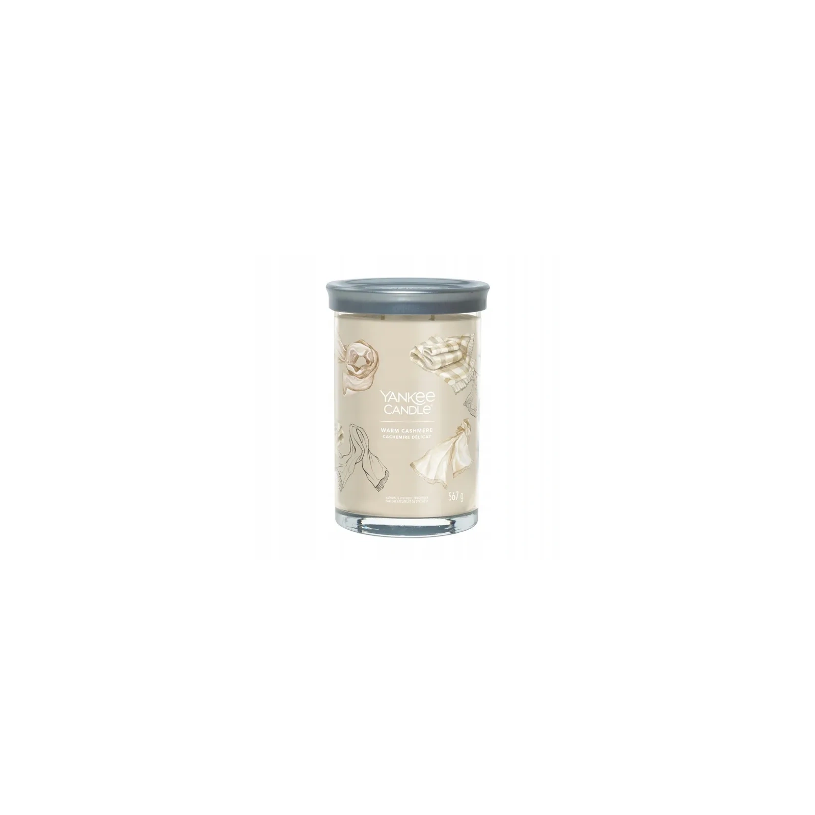 YANKEE CANDLE Signature tumbler z 2 knotami WARM CASHMERE 567g