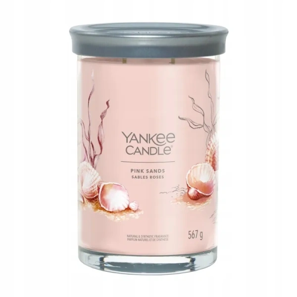 YANKEE CANDLE Signature tumbler z 2 knotami PINK SANDS 567g