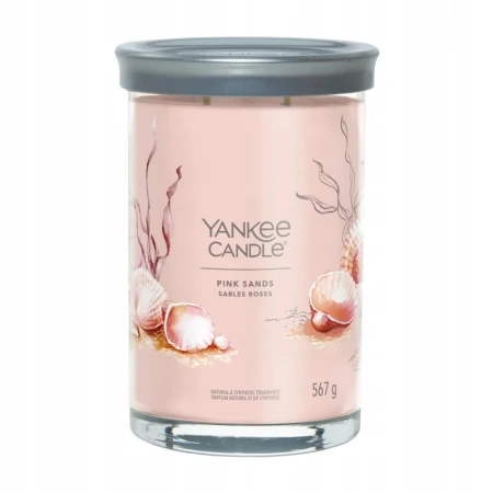 YANKEE CANDLE Signature tumbler z 2 knotami PINK SANDS 567g