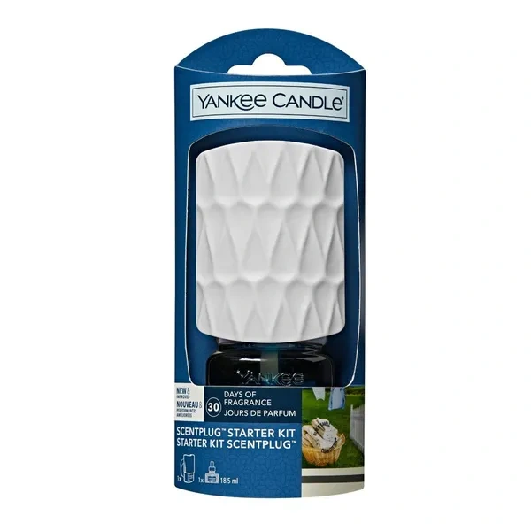 YANKEE CANDLE Elektryczny Odświeżacz zestaw startowy CLEAN COTTON 18,5ml