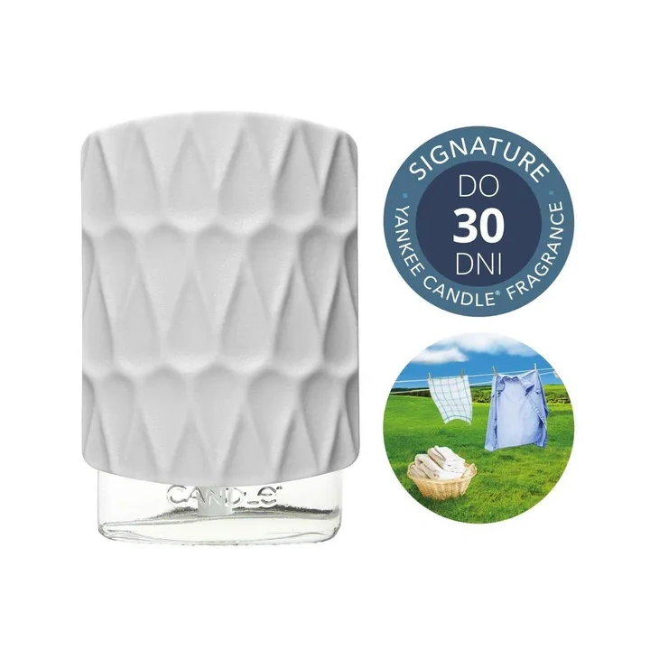 YANKEE CANDLE Elektryczny Odświeżacz zestaw startowy CLEAN COTTON 18,5ml