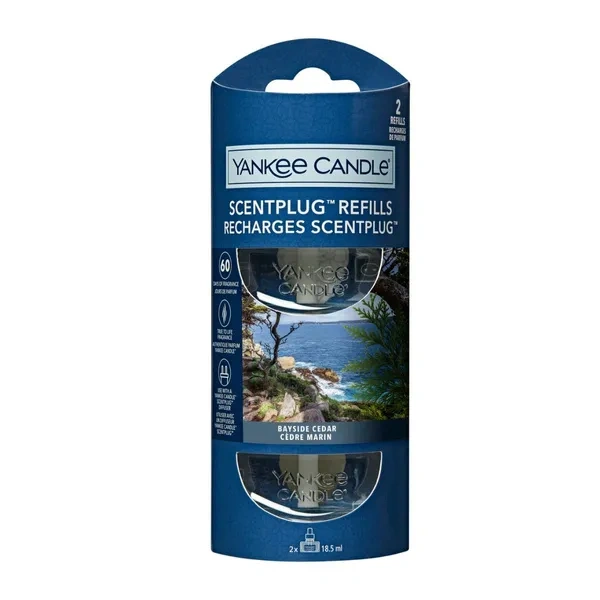YANKEE CANDLE Elektryczny Odświeżacz uzupełniacz BAYSIDE CEDAR 2x18,5ml