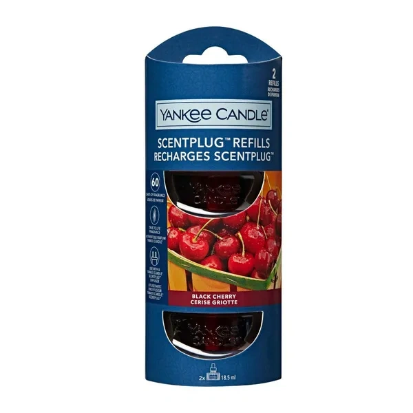 YANKEE CANDLE Elektryczny Odświeżacz uzupełniacz BLACK CHERRY 2x18,5ml
