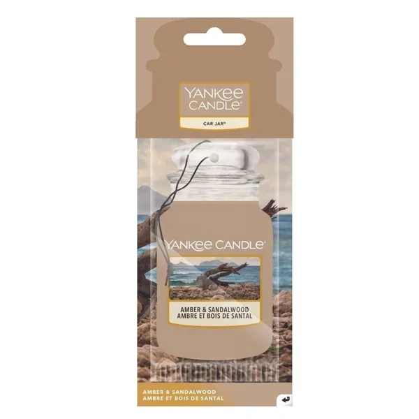 YANKEE CANDLE Car Jar Single zapach do auta AMBER & SANDALWOOD 15g