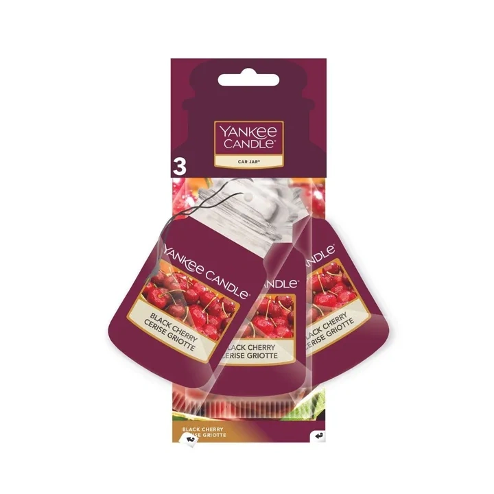 YANKEE CANDLE Car Jar Bonus zapach do auta BLACK CHERRY 3x15g