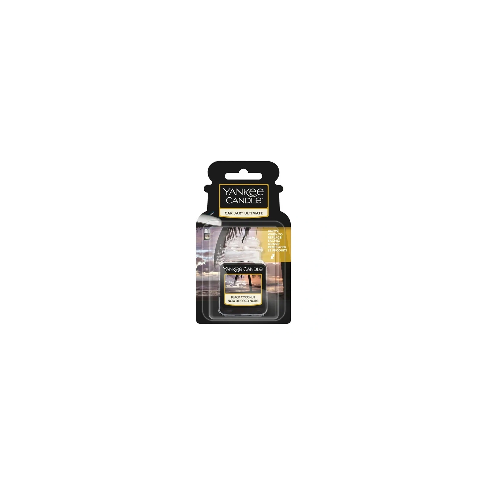 YANKEE CANDLE Car Jar Ultimate żelowy zapach do auta BLACK COCONUT 25g
