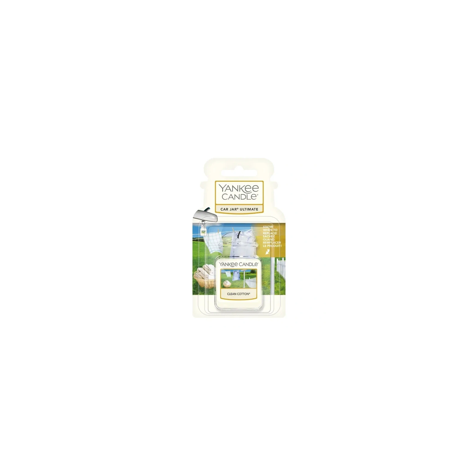 YANKEE CANDLE Car Jar Ultimate żelowy zapach do auta CLEAN COTTON 25g