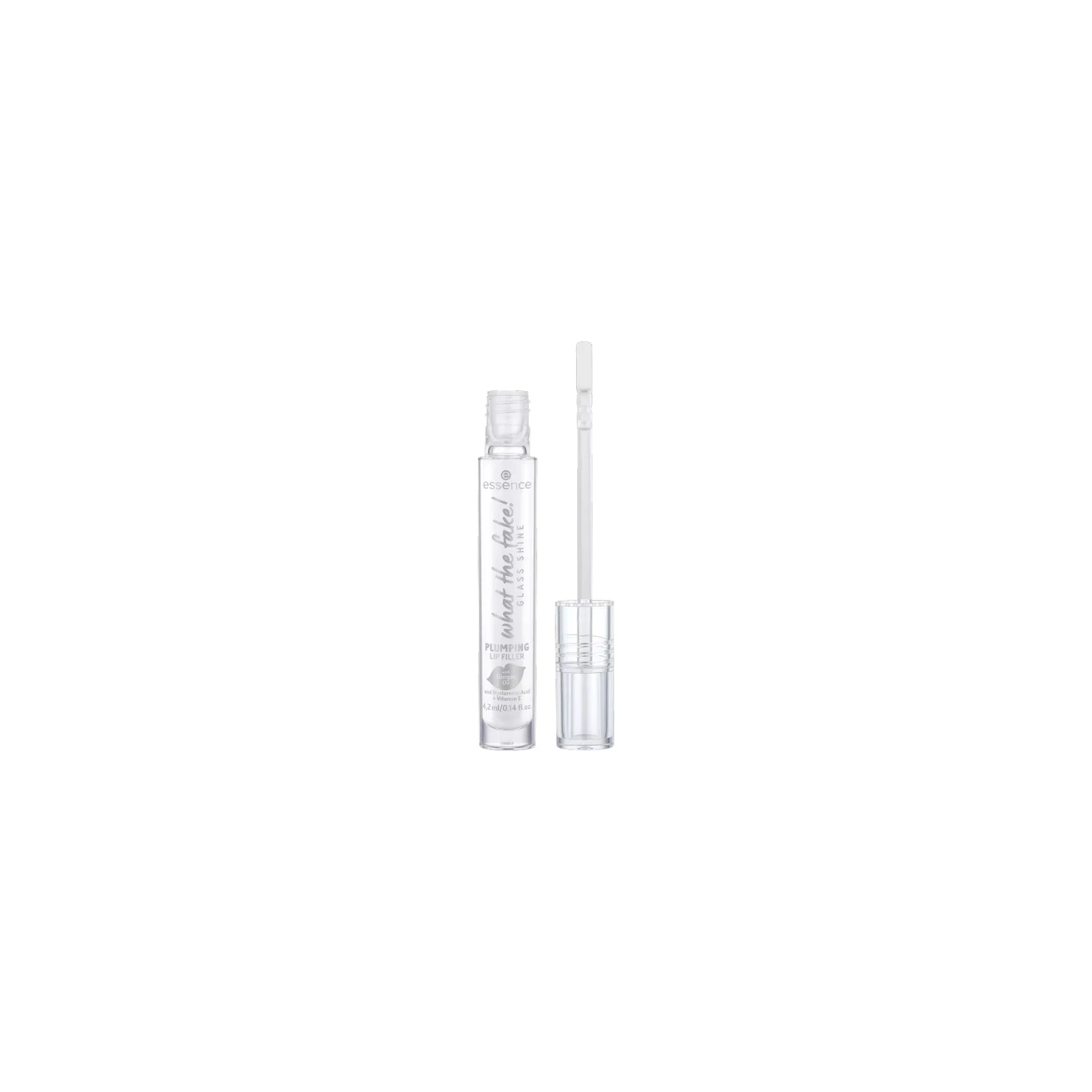 ESSENCE What The Fake! błyszczyk do ust powiększający 01 Glass Shine Plumping Lip Filler 4,2ml
