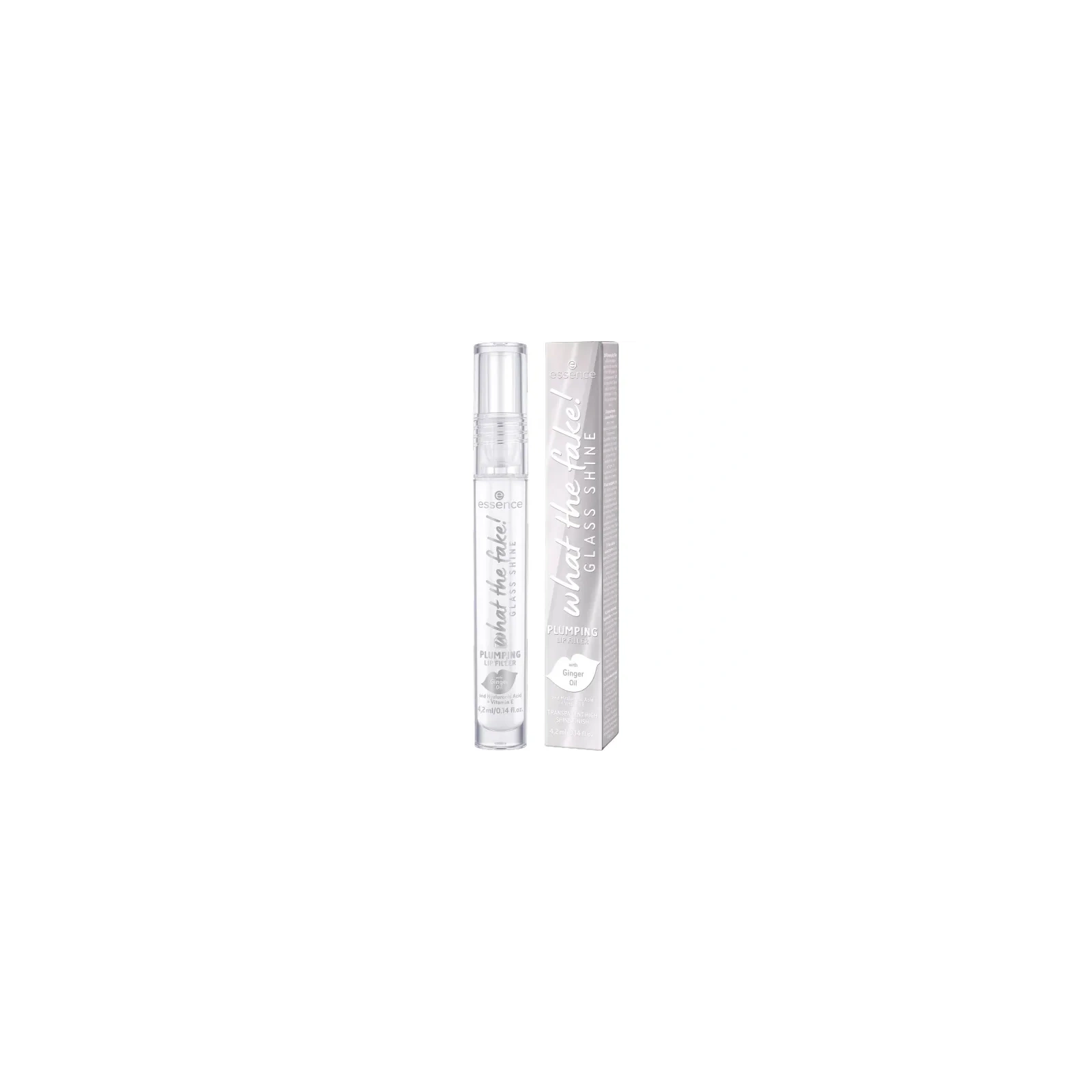 ESSENCE What The Fake! błyszczyk do ust powiększający 01 Glass Shine Plumping Lip Filler 4,2ml