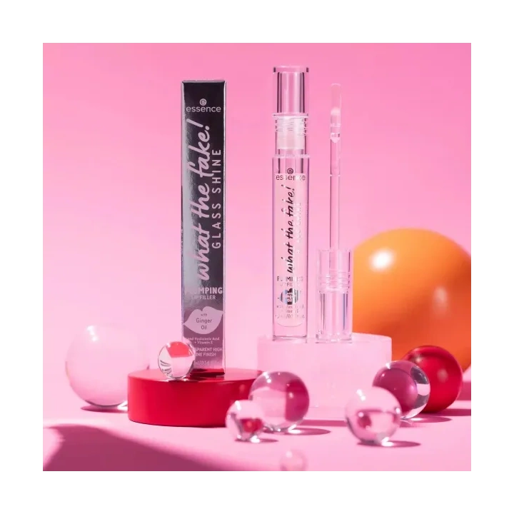 ESSENCE What The Fake! błyszczyk do ust powiększający 01 Glass Shine Plumping Lip Filler 4,2ml