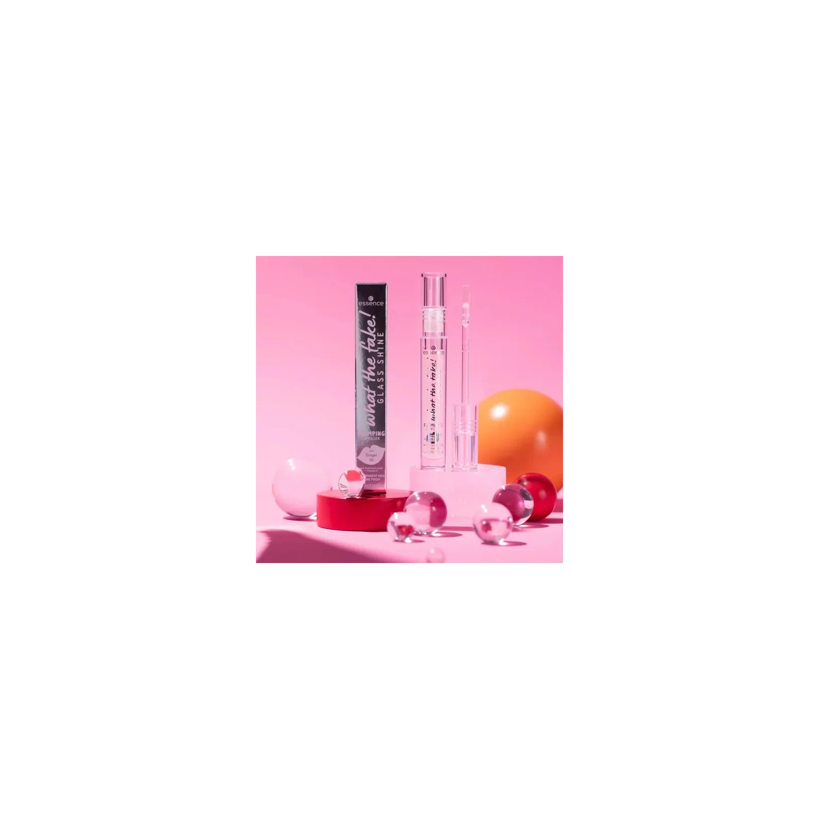 ESSENCE What The Fake! błyszczyk do ust powiększający 01 Glass Shine Plumping Lip Filler 4,2ml