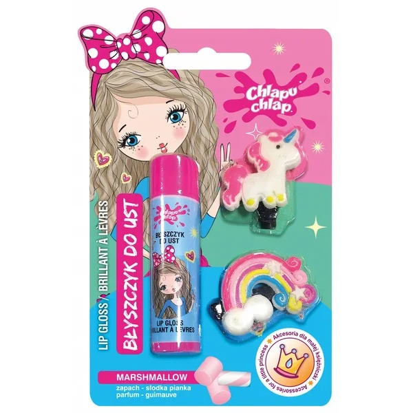 ESTETICA Chlapu Chlap błyszczyk do ust +2 spinki do włosów Marshmallow 4,2g