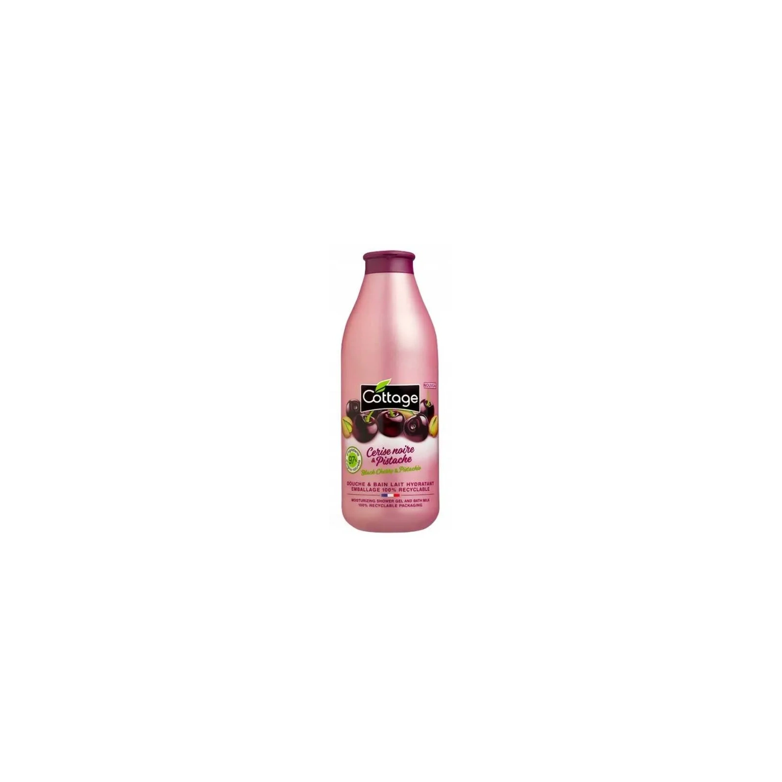 COTTAGE Douche & Bain Lait Hydratant żel pod prysznic Black Cherry & Pistachio 750ml 