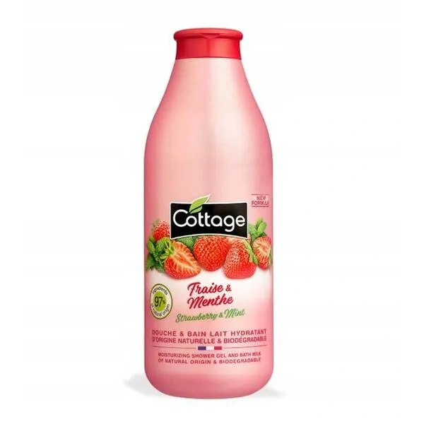 COTTAGE Douche & Bain Lait Hydratant żel pod prysznic Stawberry & Mint 750ml 