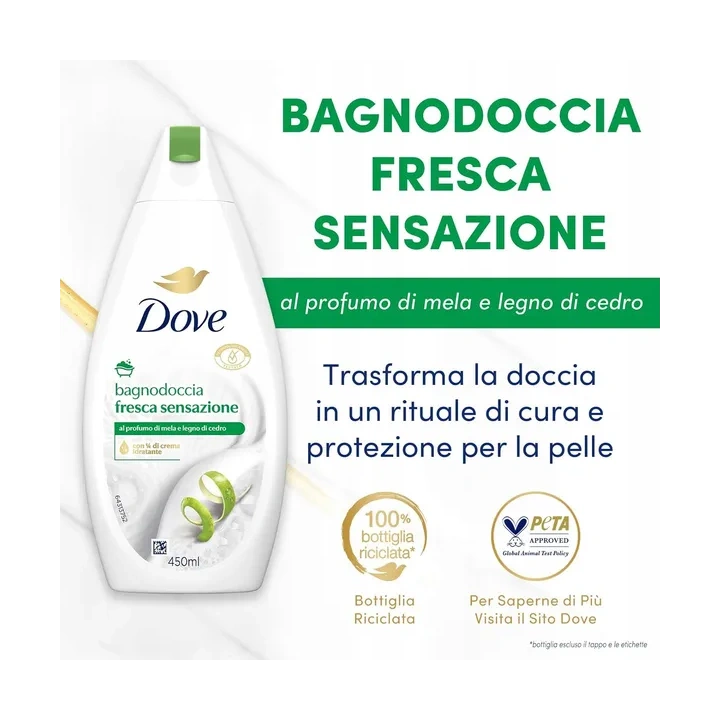 DOVE Bagnodoccia żel pod prysznic / płyn do kąpieli Fresca Sensazione 450ml