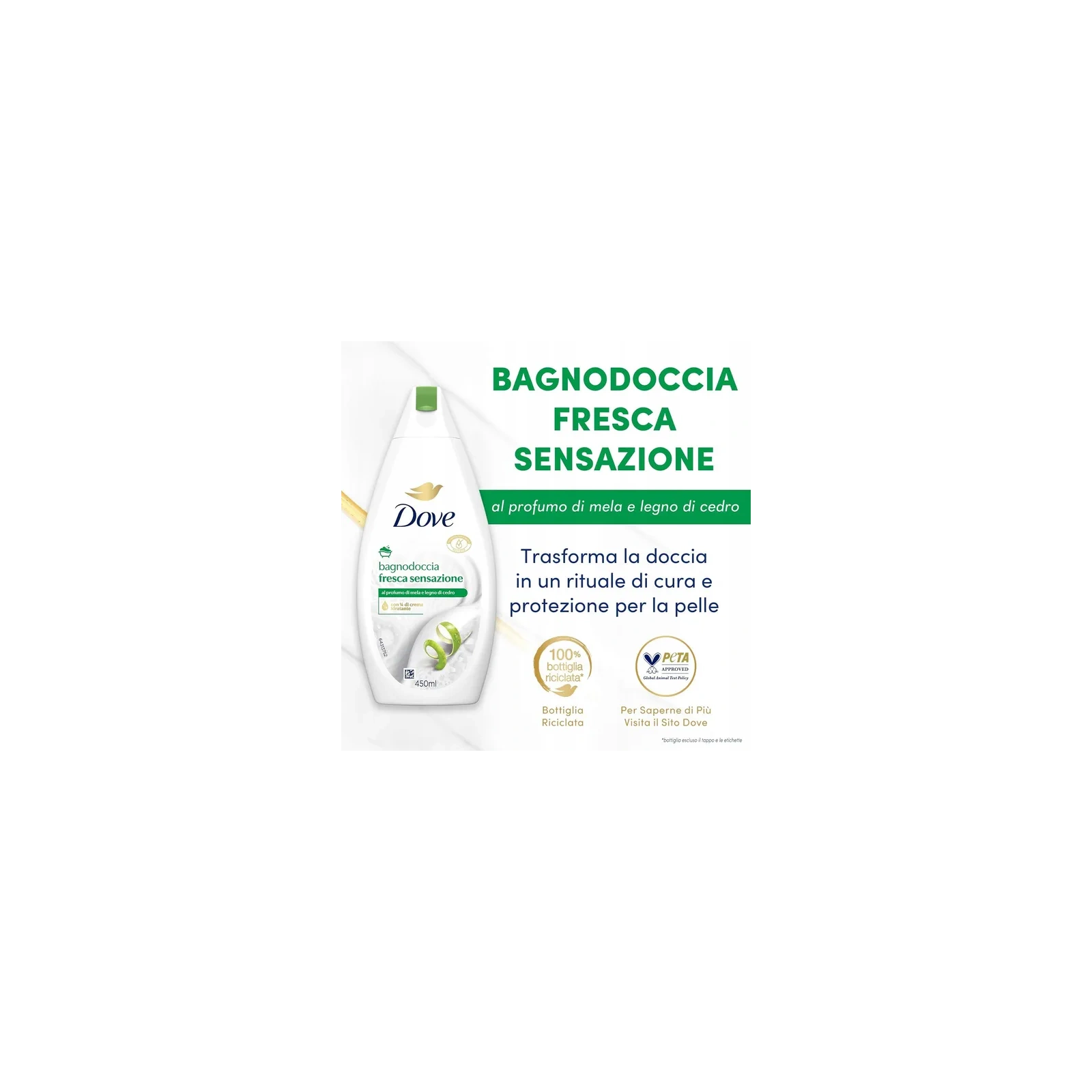 DOVE Bagnodoccia żel pod prysznic / płyn do kąpieli Fresca Sensazione 450ml