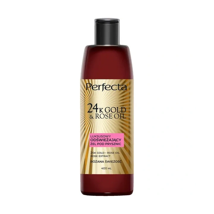 DAX Perfecta 24k Gold & Rose żel pod prysznic odświeżający Różana Świeżość 400ml