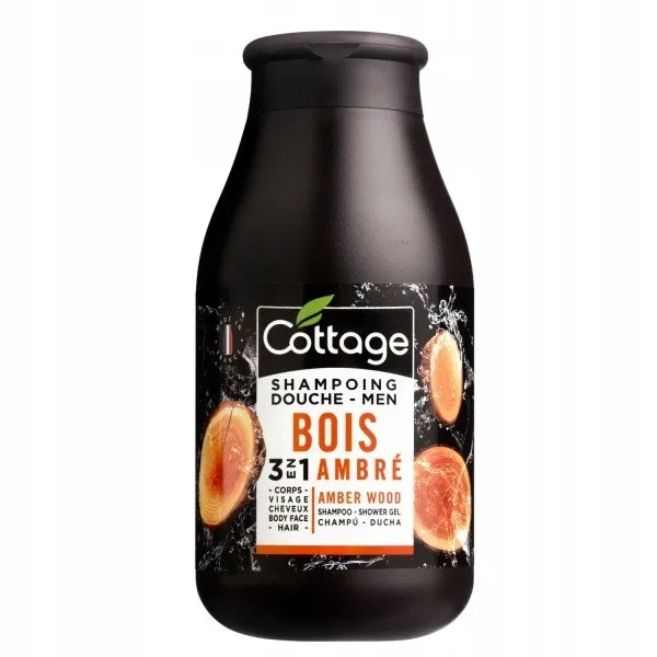 COTTAGE Shampoing Douche Men 3w1 szampon i żel pod prysznic Amber Wood 250ml