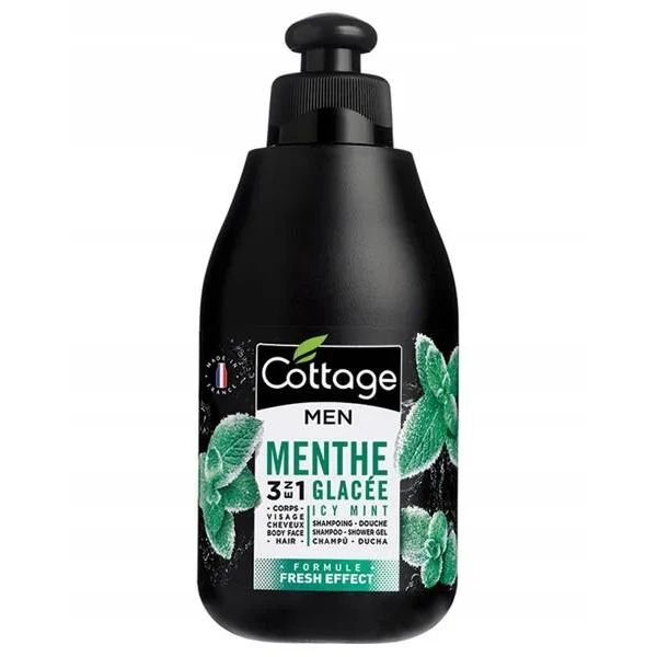 COTTAGE Shampoing Douche Men 3w1 szampon i żel pod prysznic Icy Mint 250ml 