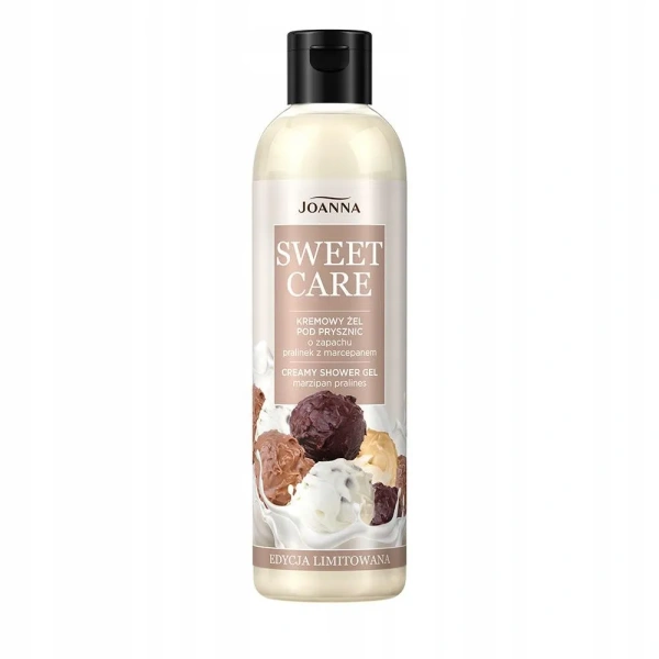 JOANNA Sweet Care kremowy żel pod prysznic o zapachu pralinek z marcepanem 240ml