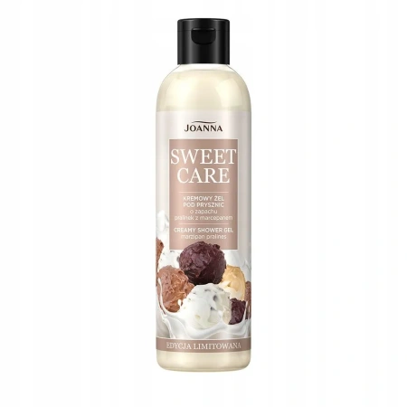 JOANNA Sweet Care kremowy żel pod prysznic o zapachu pralinek z marcepanem 240ml