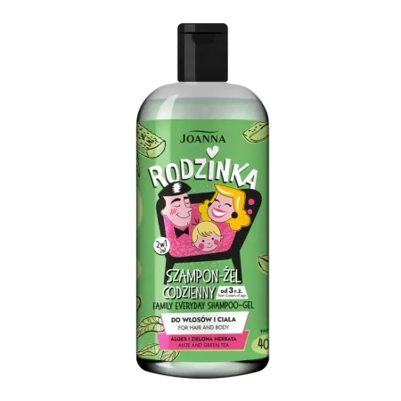 JOANNA Rodzinka szampon-żel pod prysznic 2w1 aloes i zielona herbata 400ml