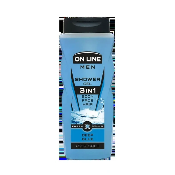 ON LINE Men żel pod prysznic 3w1 Deep Blue 410ml