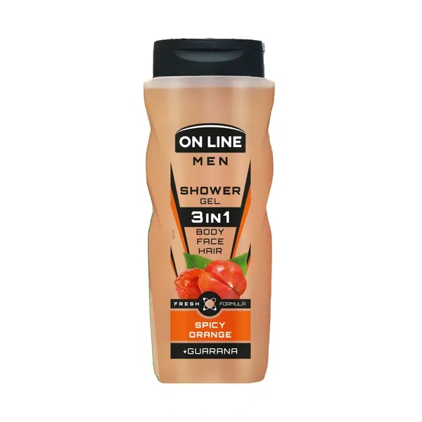 ON LINE Men żel pod prysznic 3w1 Spicy Orange 410m