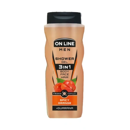 ON LINE Men żel pod prysznic 3w1 Spicy Orange 410m