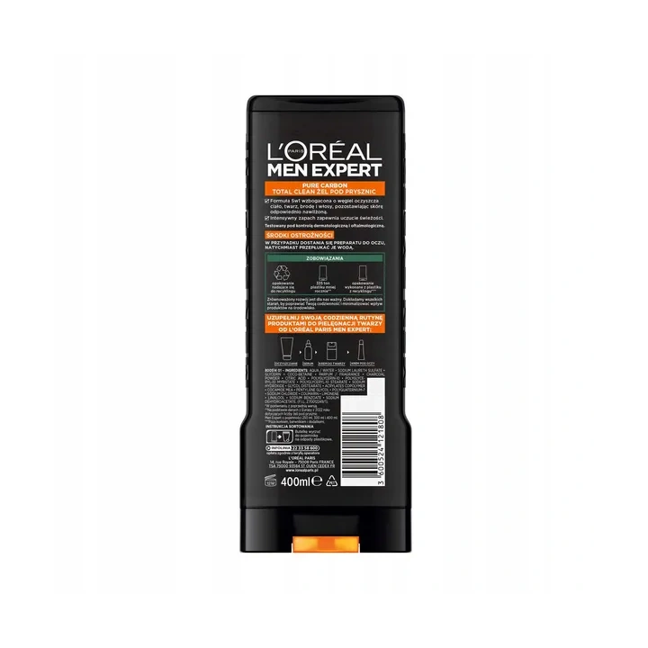 LOREAL Men Expert żel pod prysznic 5w1 Pure Carbon 400ml