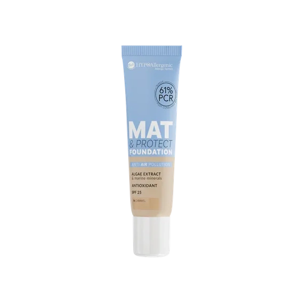 BELL Mat&protect Foundation podkład SPF25 06 Caramel 30g