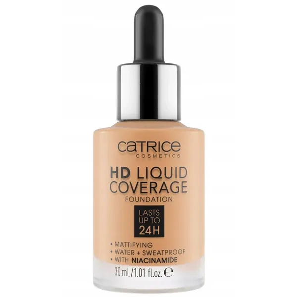Catrice CATRICE HD Liquid Coverage matujący podkład do twarzy 034 Medium Beige 30ml — Składniki i ocena