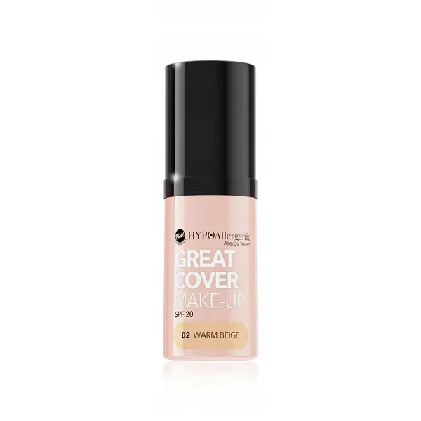 BELL Hypoallergenic Great Cover podkład 02 Warm Beige SPF 20 20g